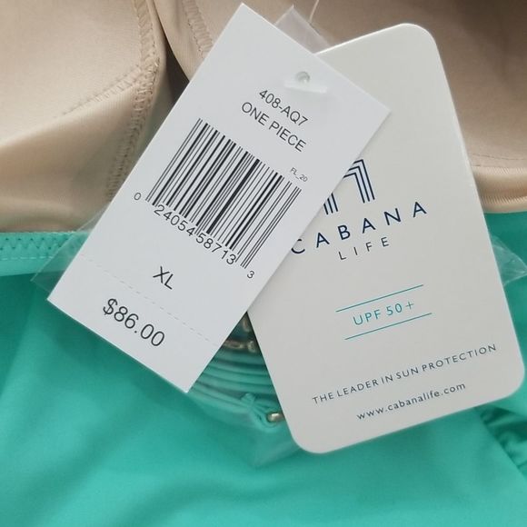 Cabana Life Mint Green One Piece Swimsuit - Picture 5 of 15